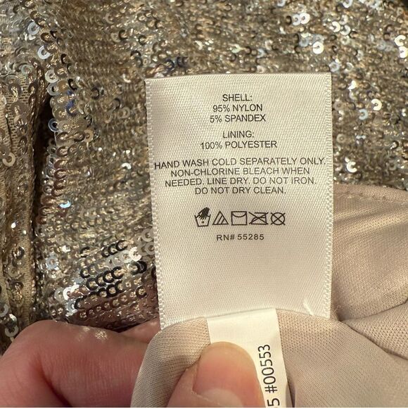 Express Silver Sequin Mini Skirt - Women's XS - Picture 5 of 6